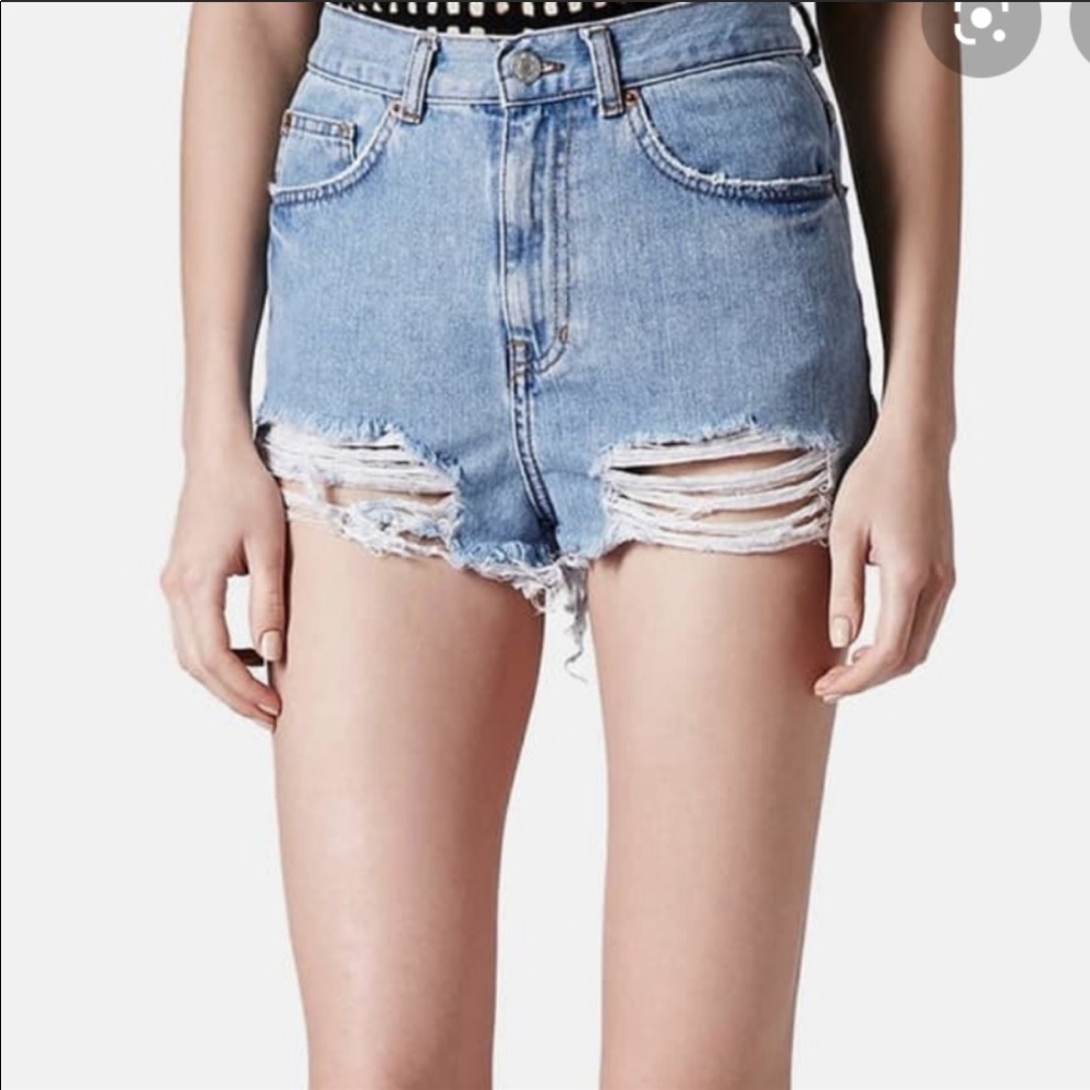 Topshop moto mom shorts